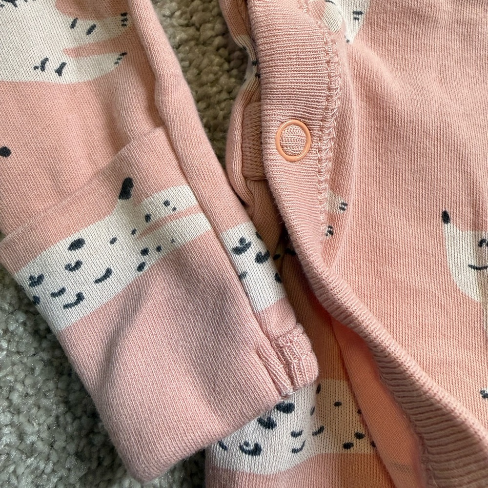 Tea Collection 3–6M Pink Cat Top & Moon Leggings Set | EUC - Picture 3 of 7